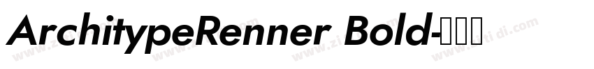 ArchitypeRenner Bold字体转换